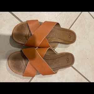 UGG leather sandals Size 10 worn maybe 4 times.